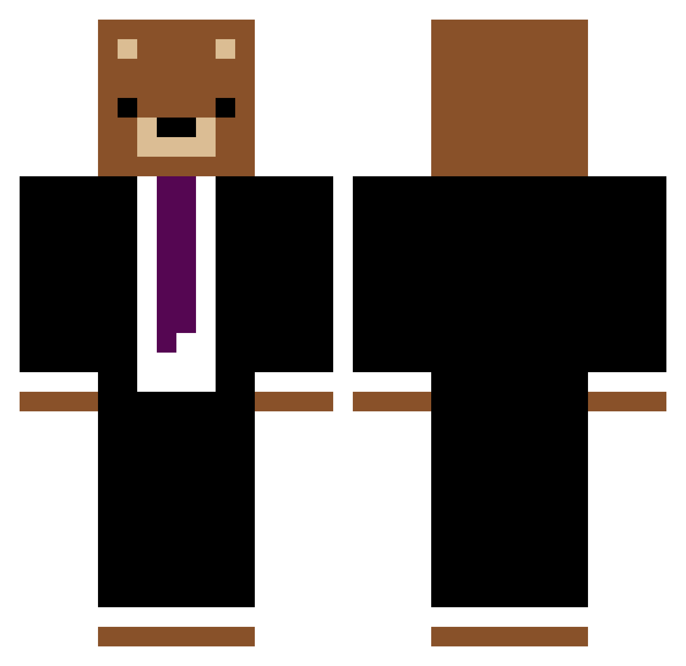 SKvulpix007 Minecraft skin, front and back view
