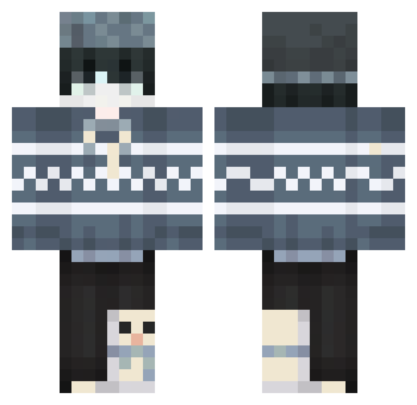 Lumoos_ Minecraft skin, front and back view