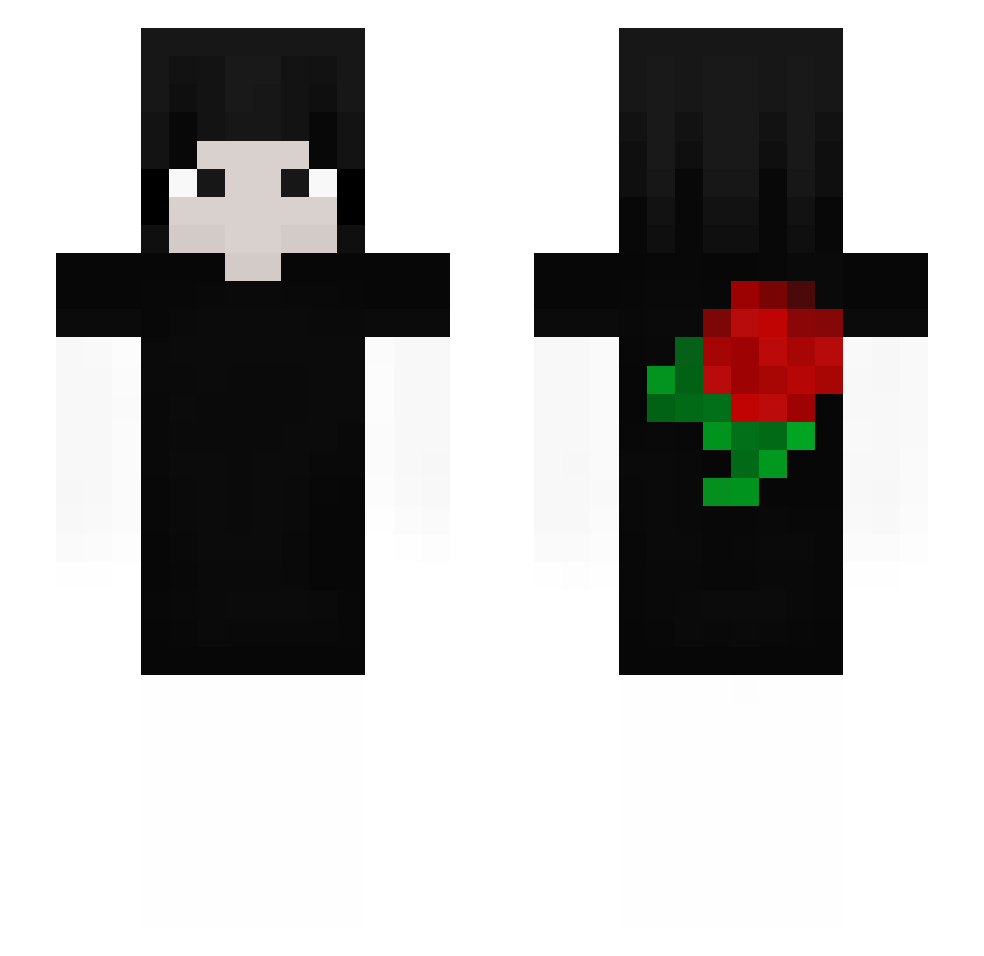 aqqqwwa Minecraft skin, front and back view