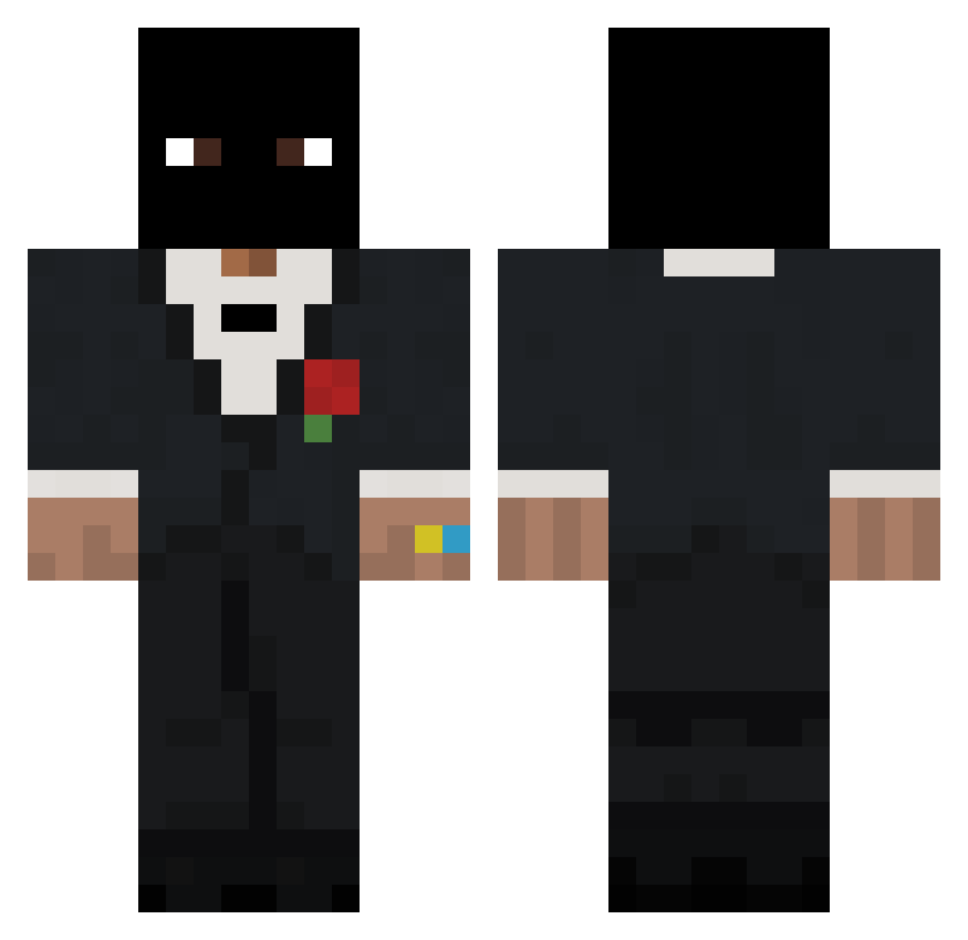 Lilleman07 Minecraft skin, front and back view