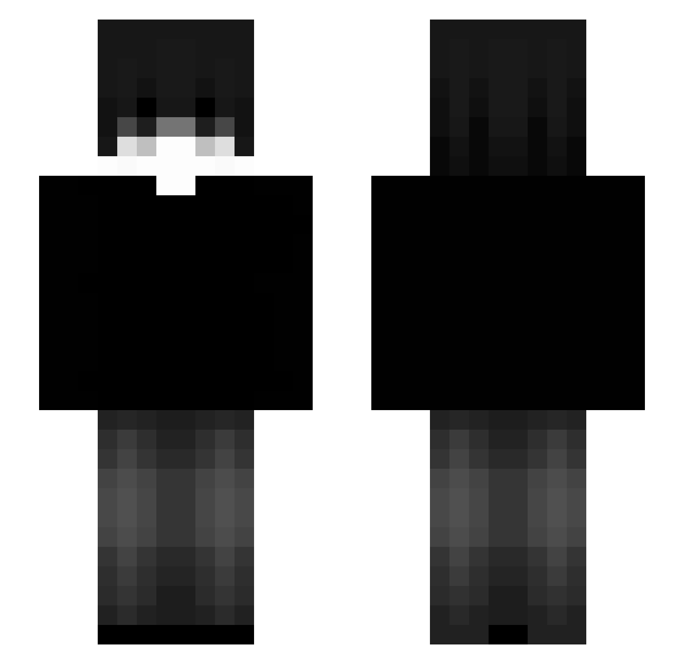 radin505 Minecraft skin, front and back view