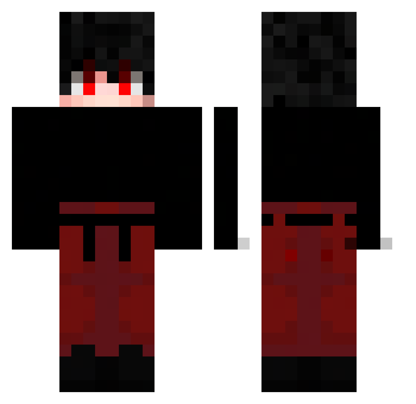 Ristjoy Minecraft skin, front and back view