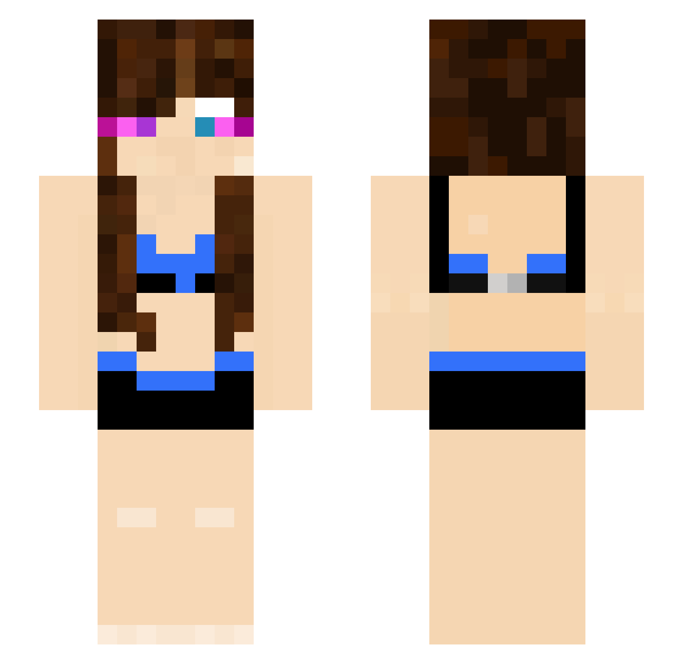 Sztejta Minecraft skin, front and back view