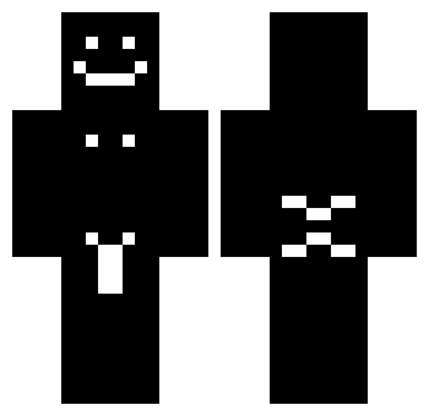 realyoflamie Minecraft skin, front and back view