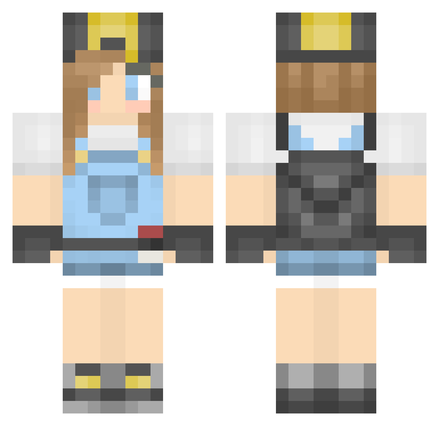 wowjennawow Minecraft skin, front and back view