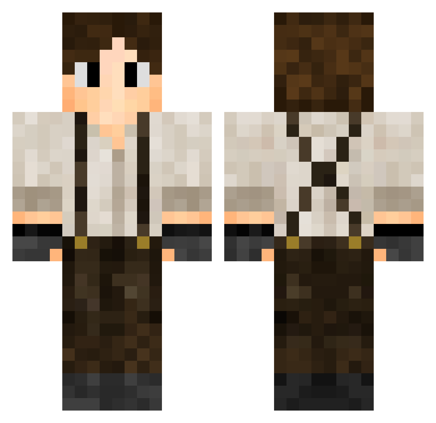 Surge_EX Minecraft skin, front and back view