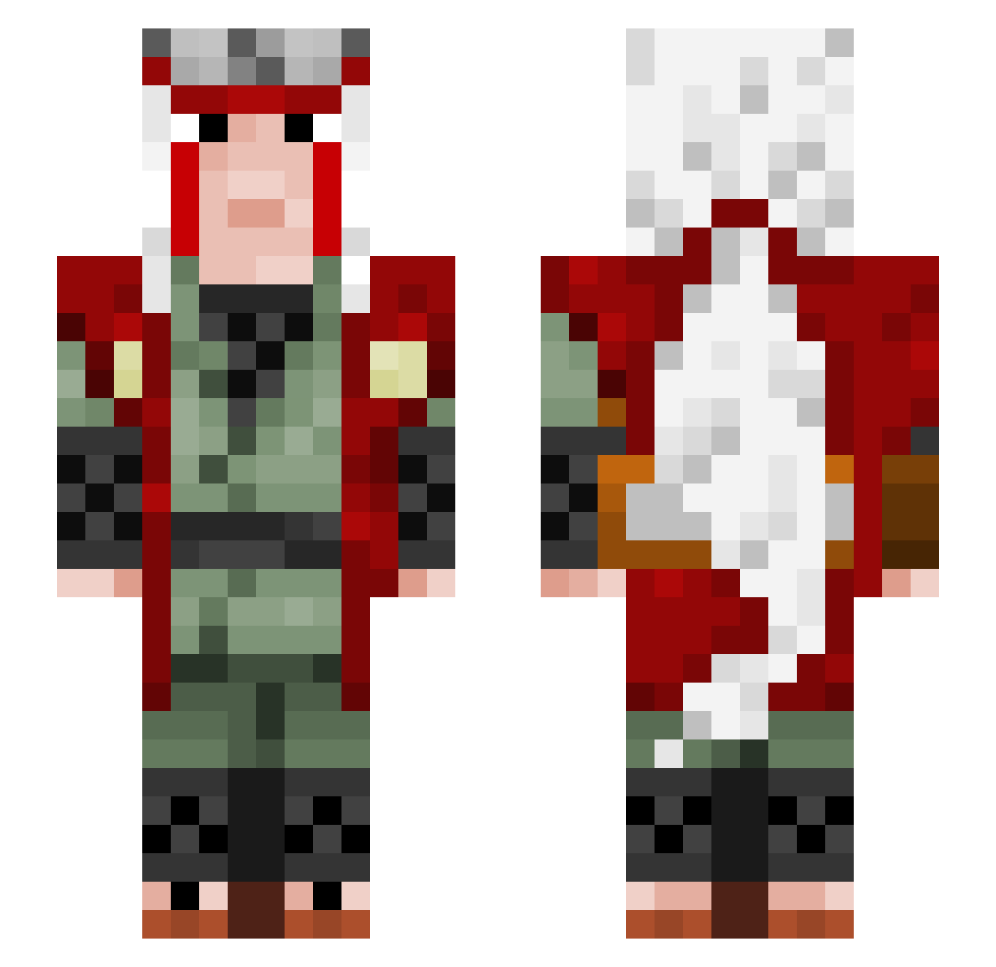 Solidkfcc Minecraft skin, front and back view