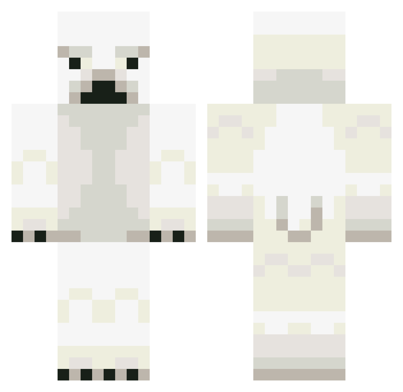 ZeroH0rizon Minecraft skin, front and back view