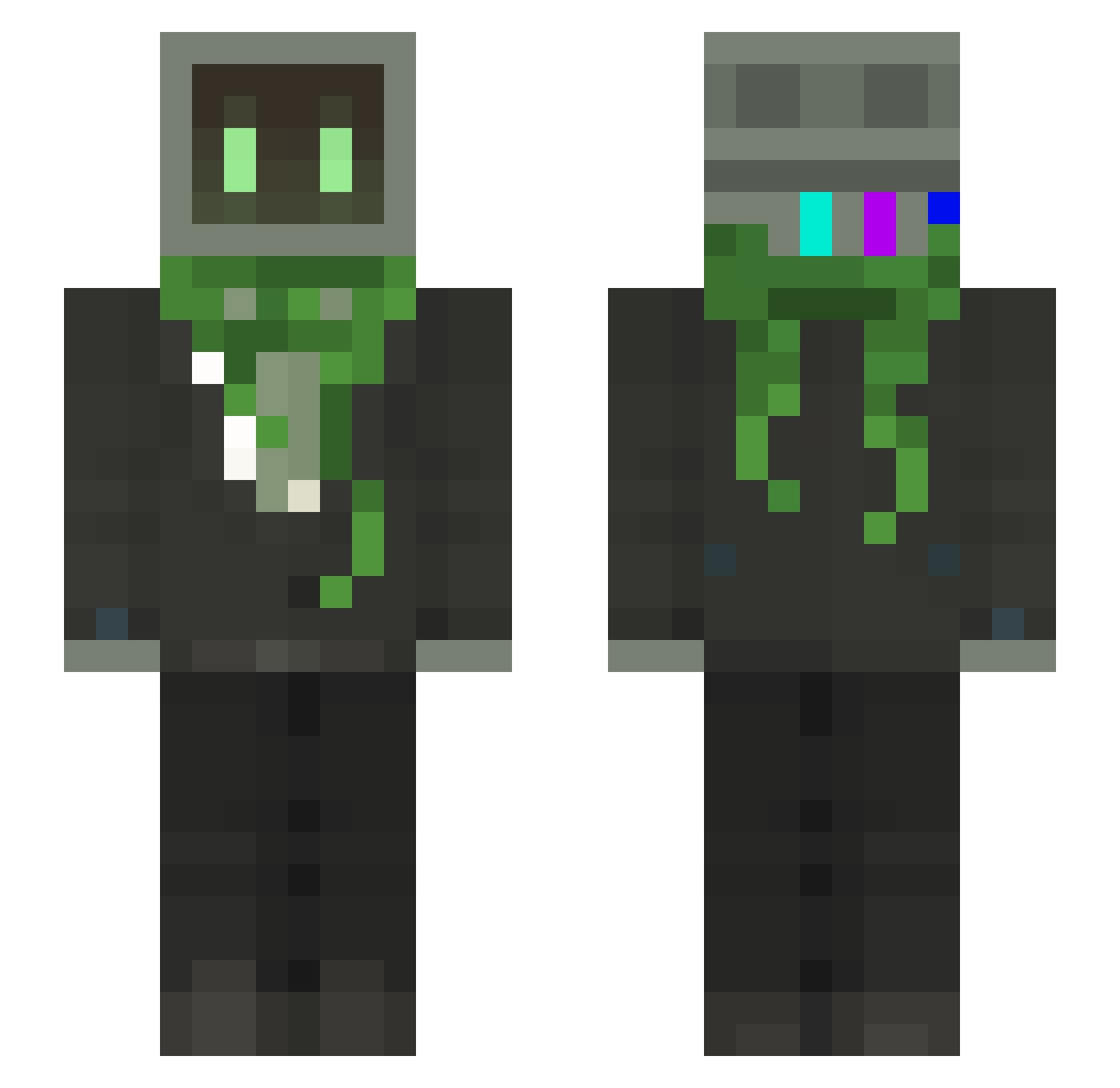 dogkoja Minecraft skin, front and back view