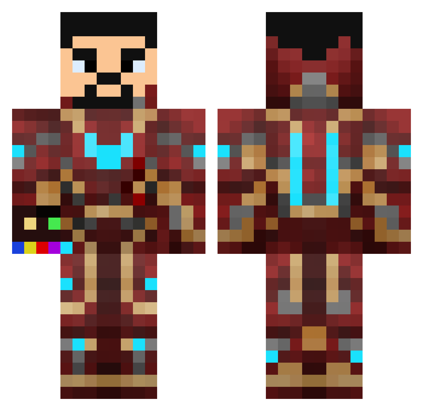 Mckenzieeeee Minecraft skin, front and back view