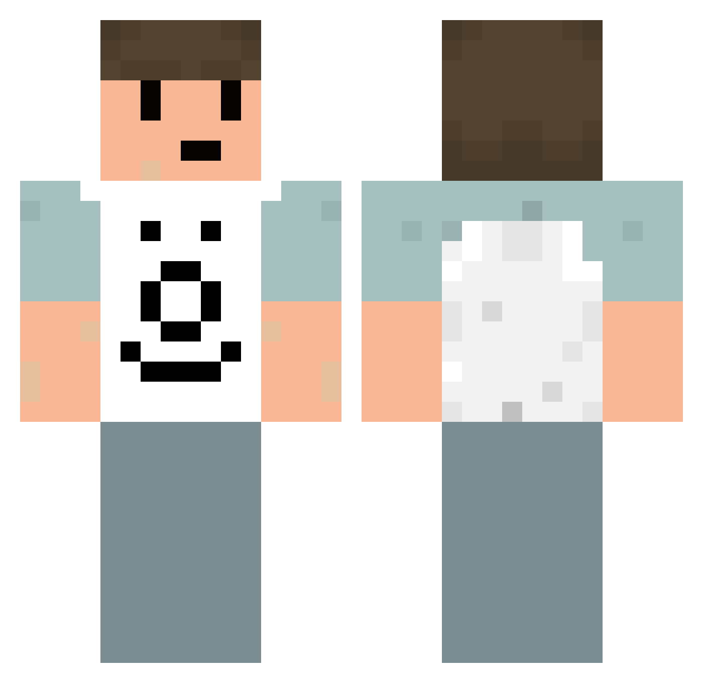 Rxpperinho Minecraft skin, front and back view