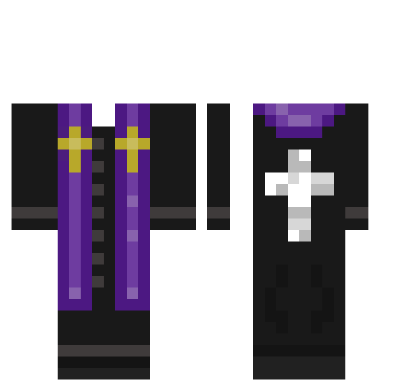 BenjaCriso Minecraft skin, front and back view