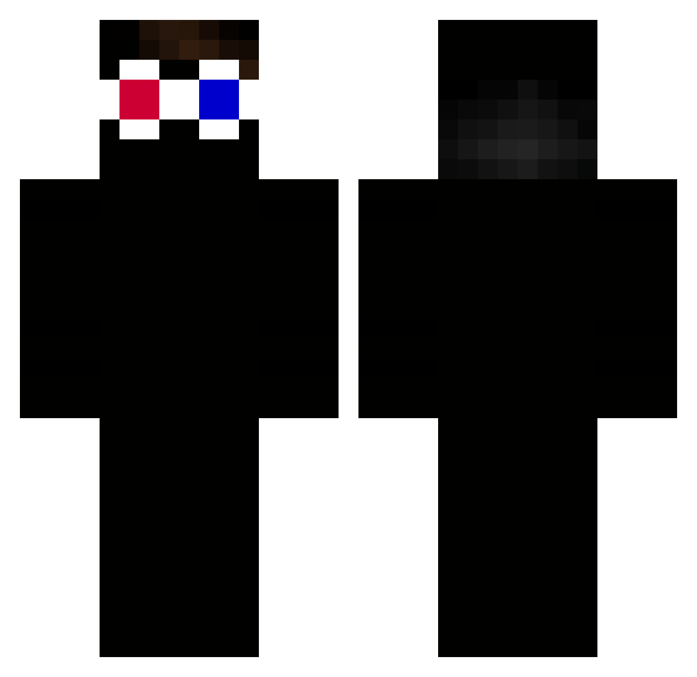 keri08 Minecraft skin, front and back view