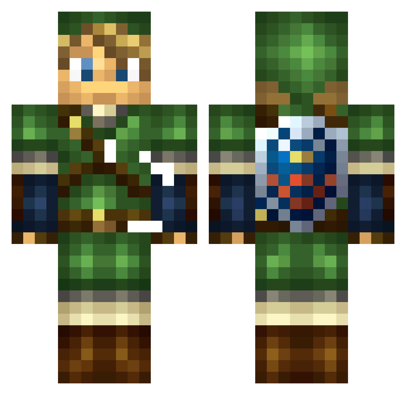 KingRobin66 Minecraft skin, front and back view