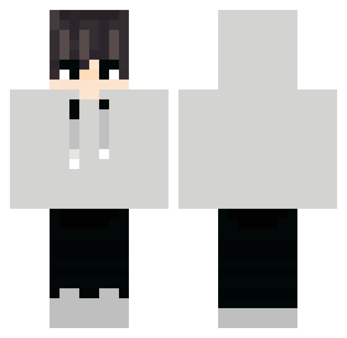 toast543 Minecraft skin, front and back view