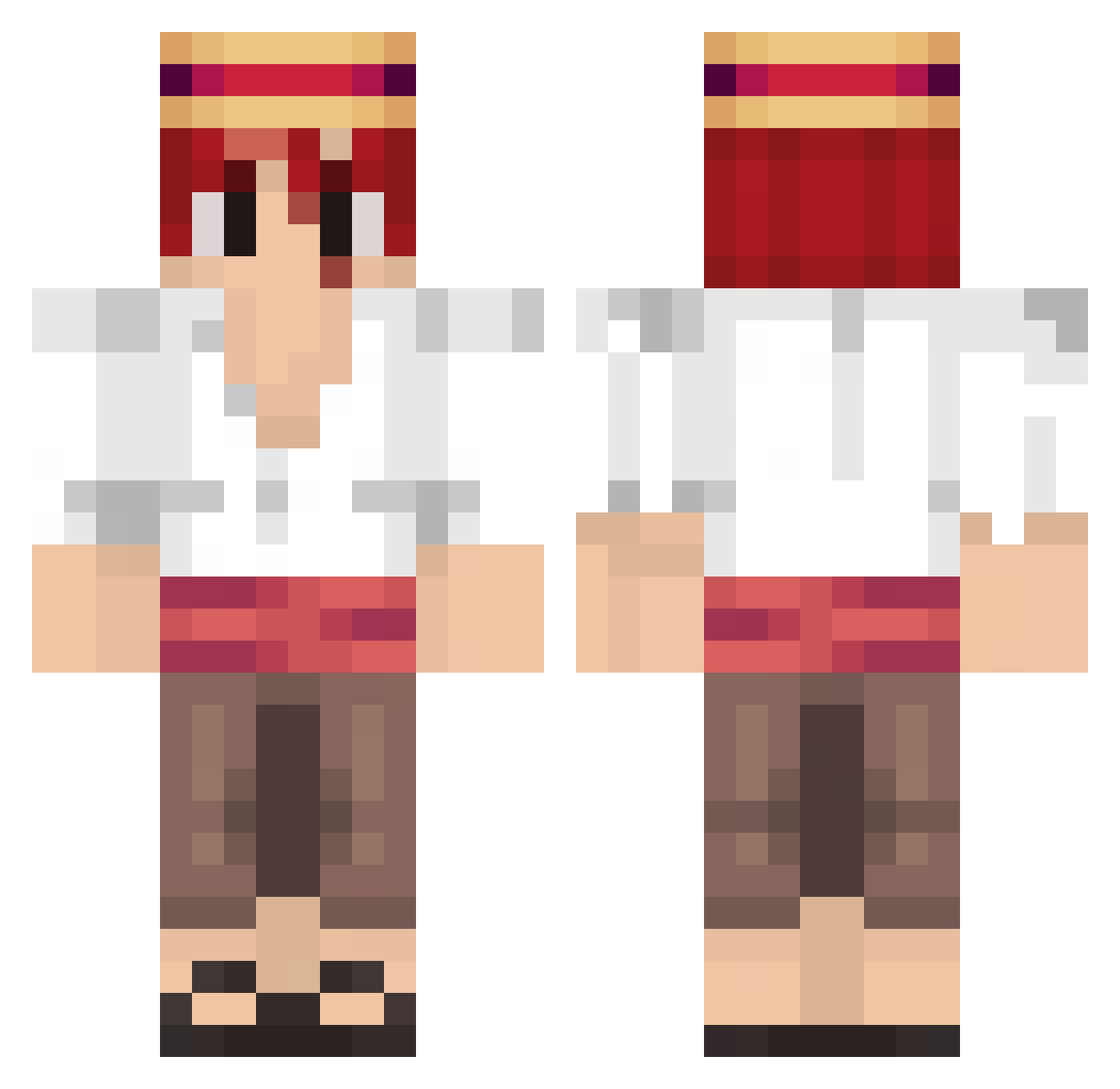 Wolzard_ Minecraft skin, front and back view