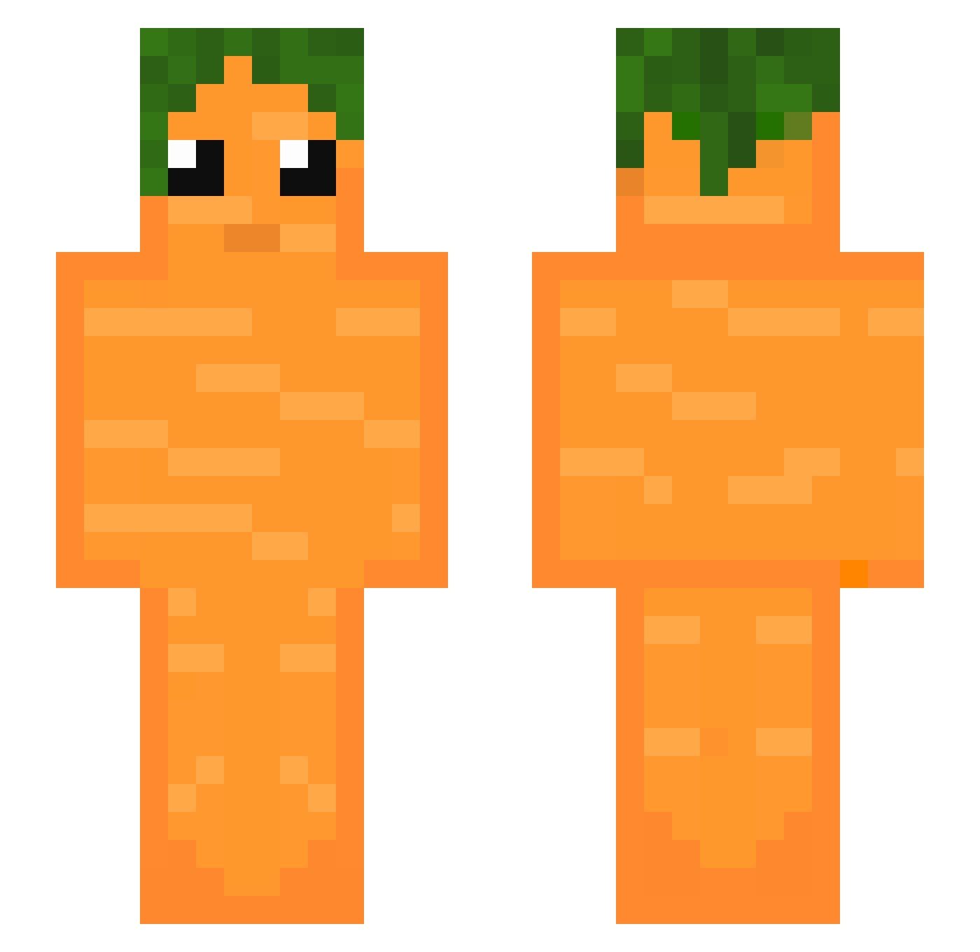 Carrot1711 Minecraft skin, front and back view