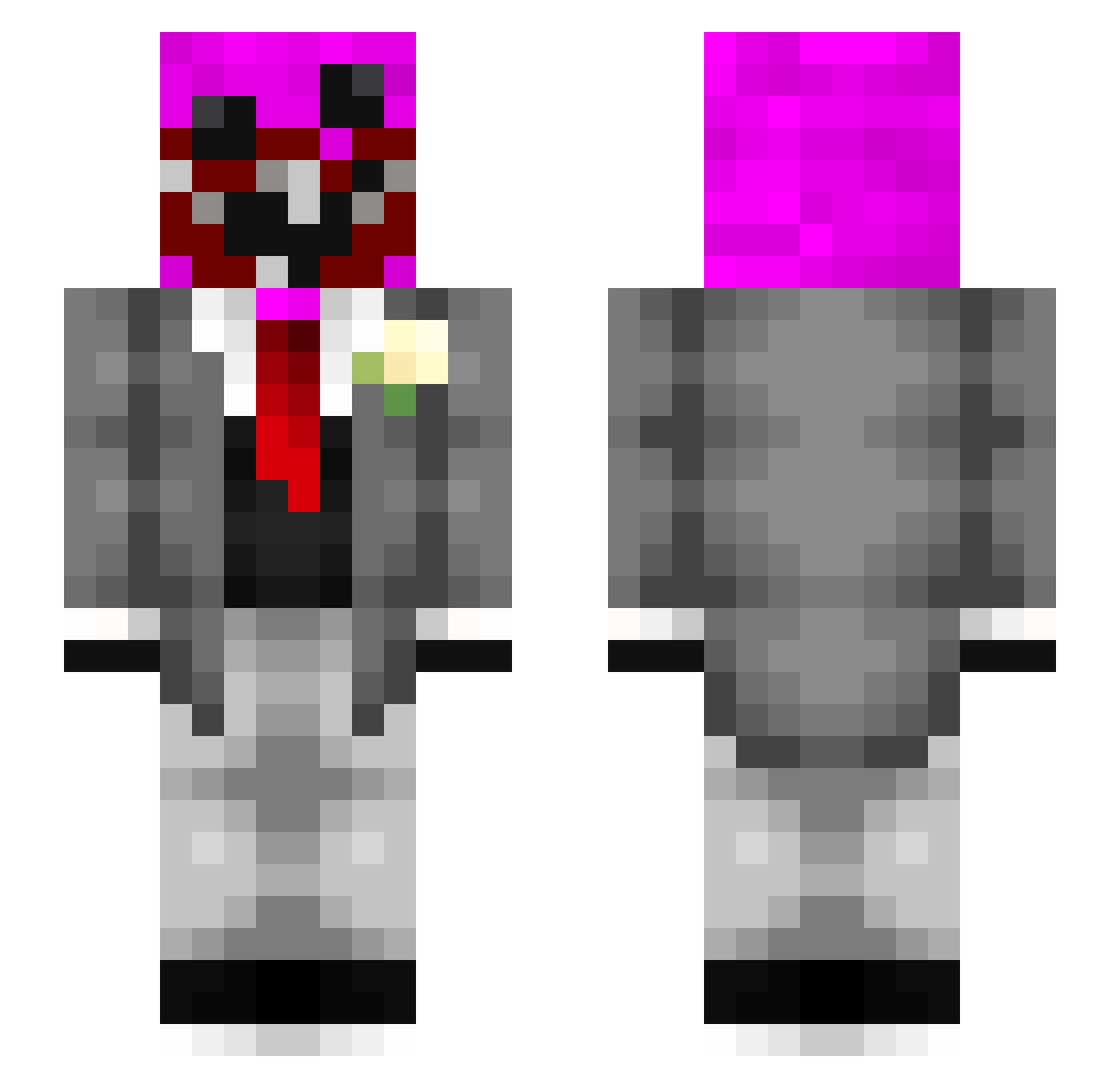 ChupaChupsRX Minecraft skin, front and back view