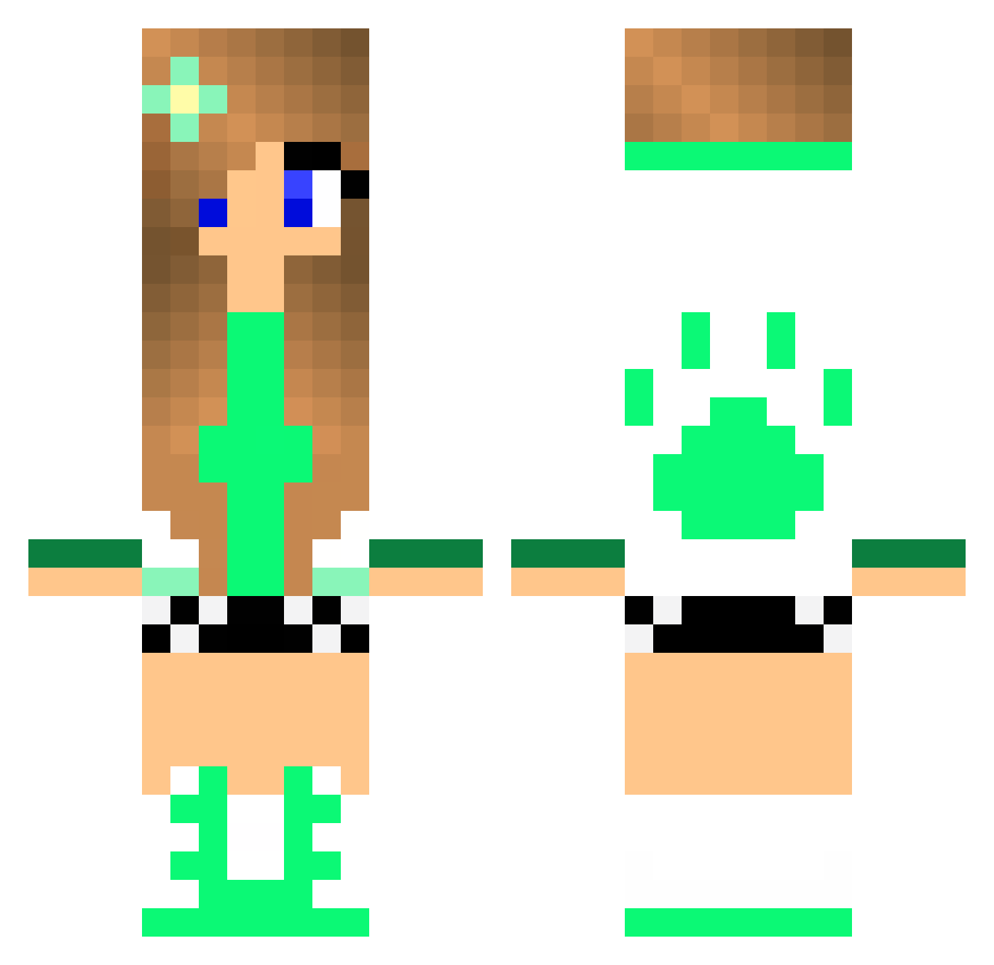 Averygirl12 Minecraft skin, front and back view
