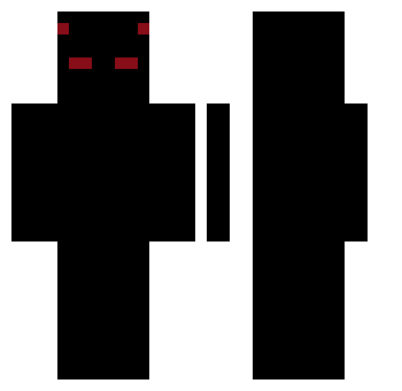 Vipprah Minecraft skin, front and back view