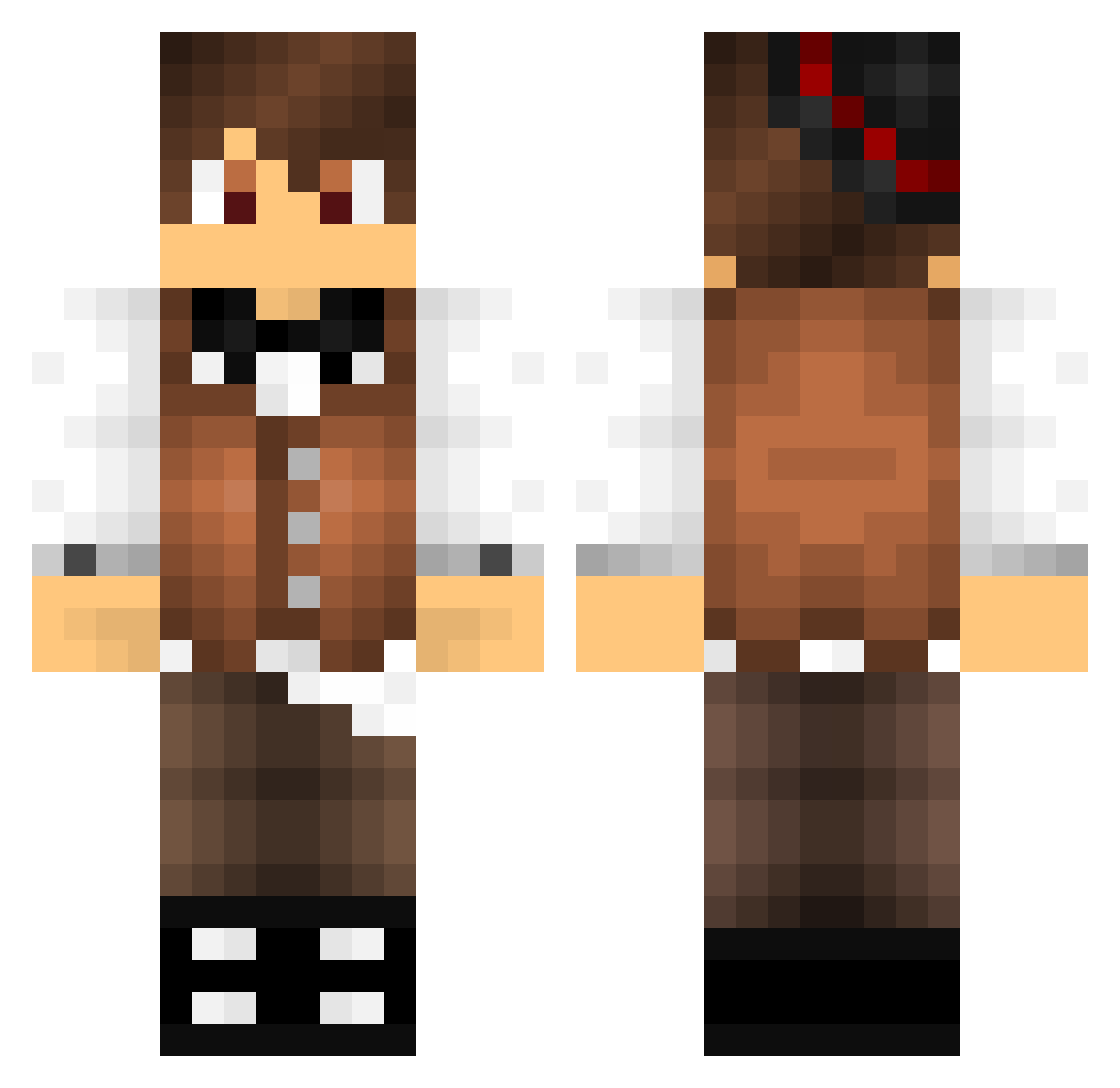 Kir0_ Minecraft skin, front and back view