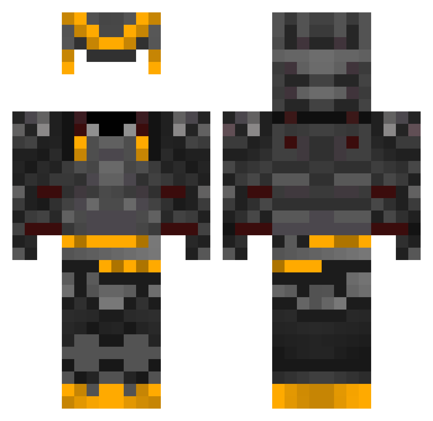 Thecatlol Minecraft skin, front and back view