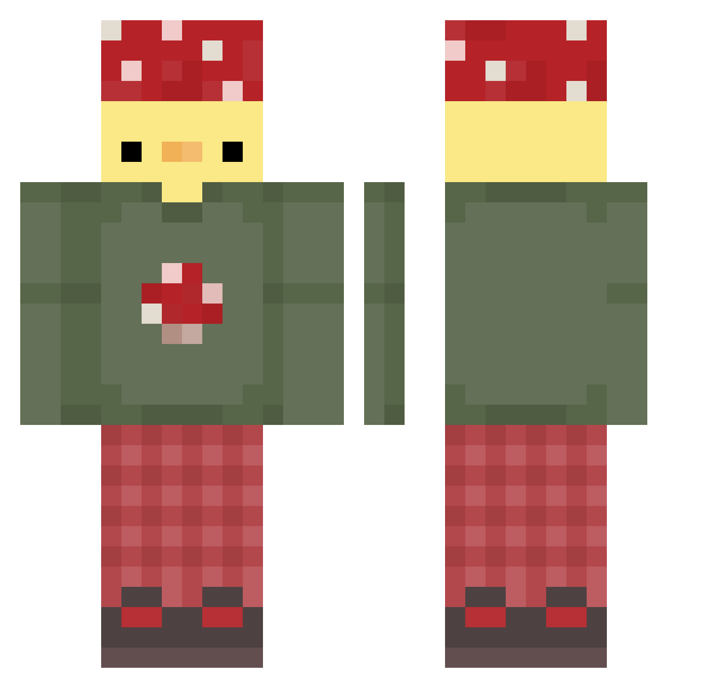 Loth_Lori3n Minecraft skin, front and back view