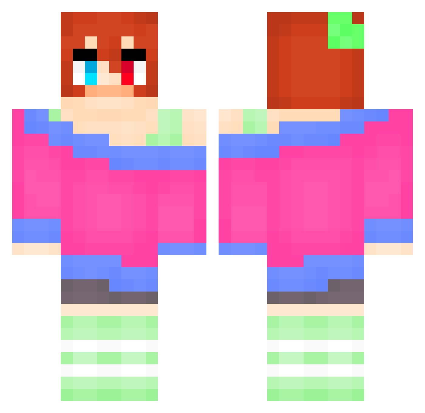 Xx7Raid7iator7xX Minecraft skin, front and back view