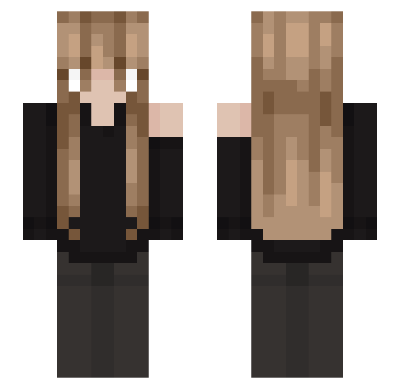 kanyaye Minecraft skin, front and back view