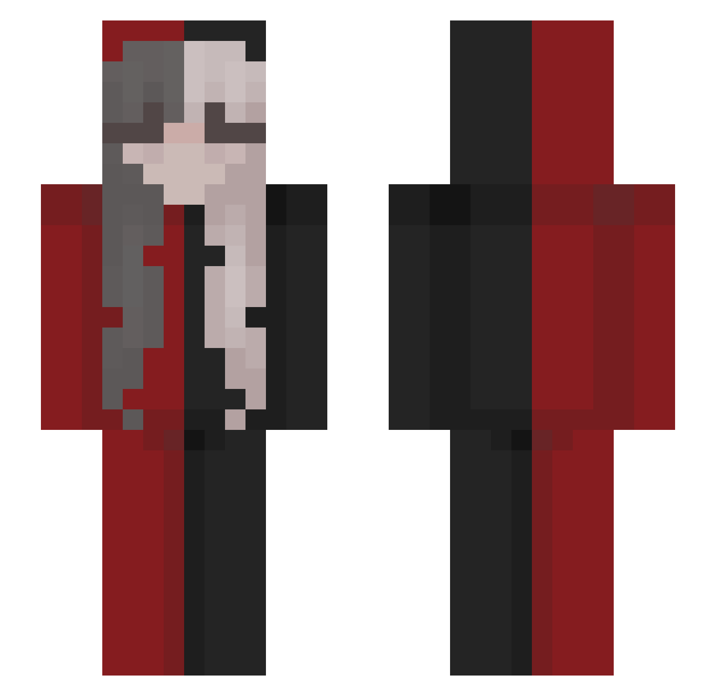 Waxeny Minecraft skin, front and back view