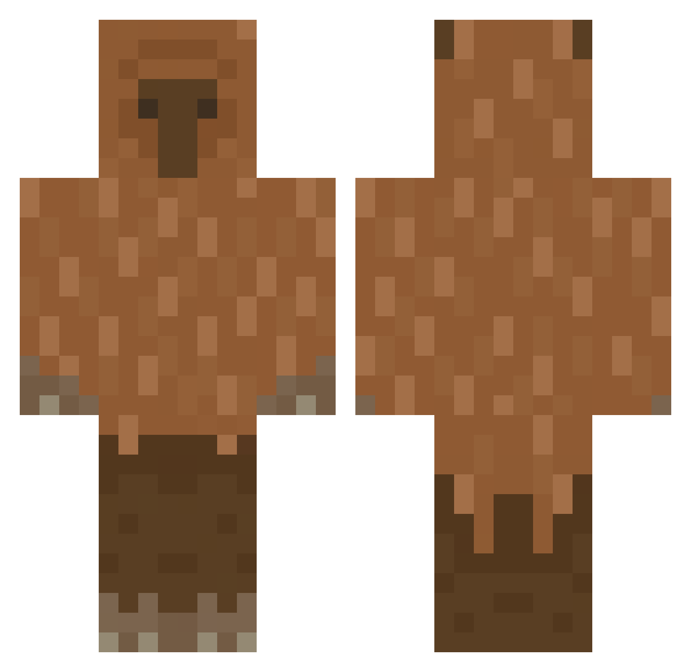 xNBTheDude Minecraft skin, front and back view