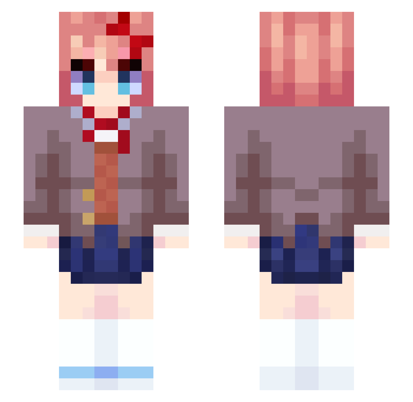 covd_ Minecraft skin, front and back view