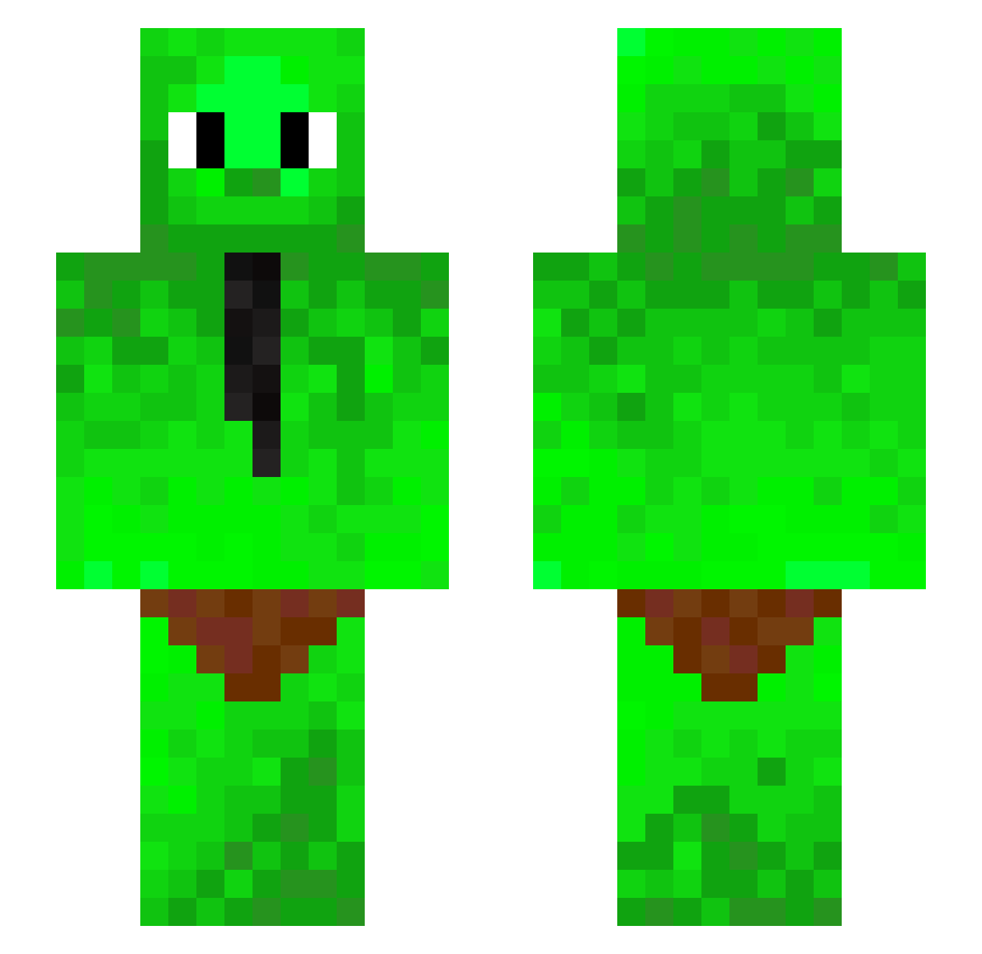 MrGoblings Minecraft skin, front and back view