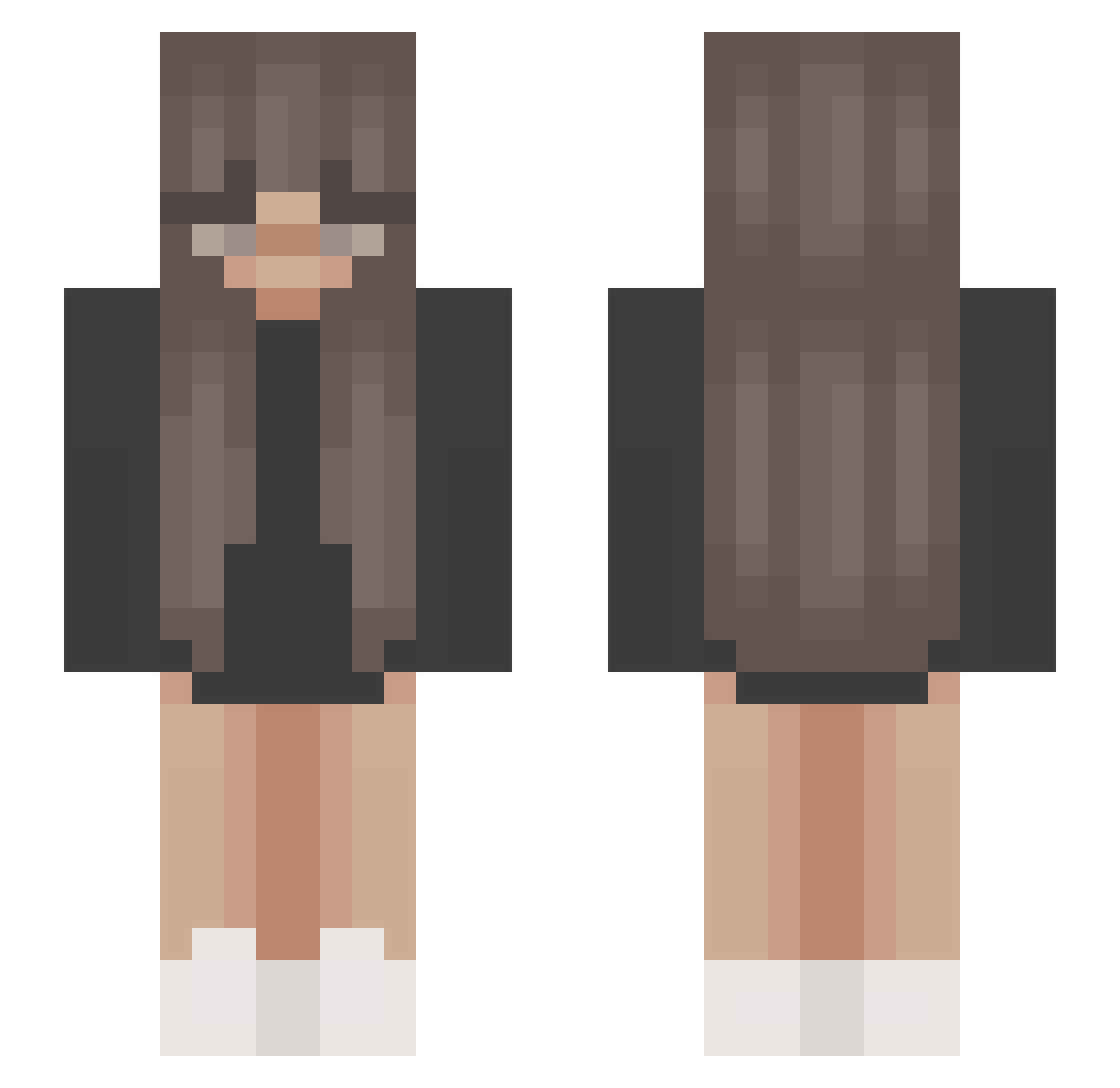 Sisssyyy Minecraft skin, front and back view