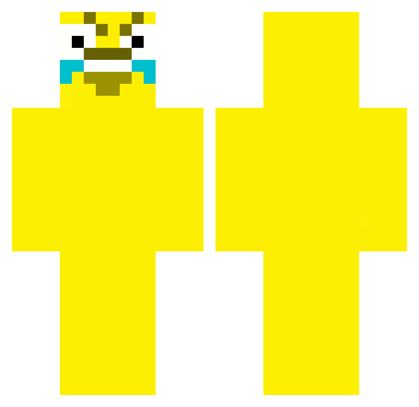 Schleeepy Minecraft skin, front and back view