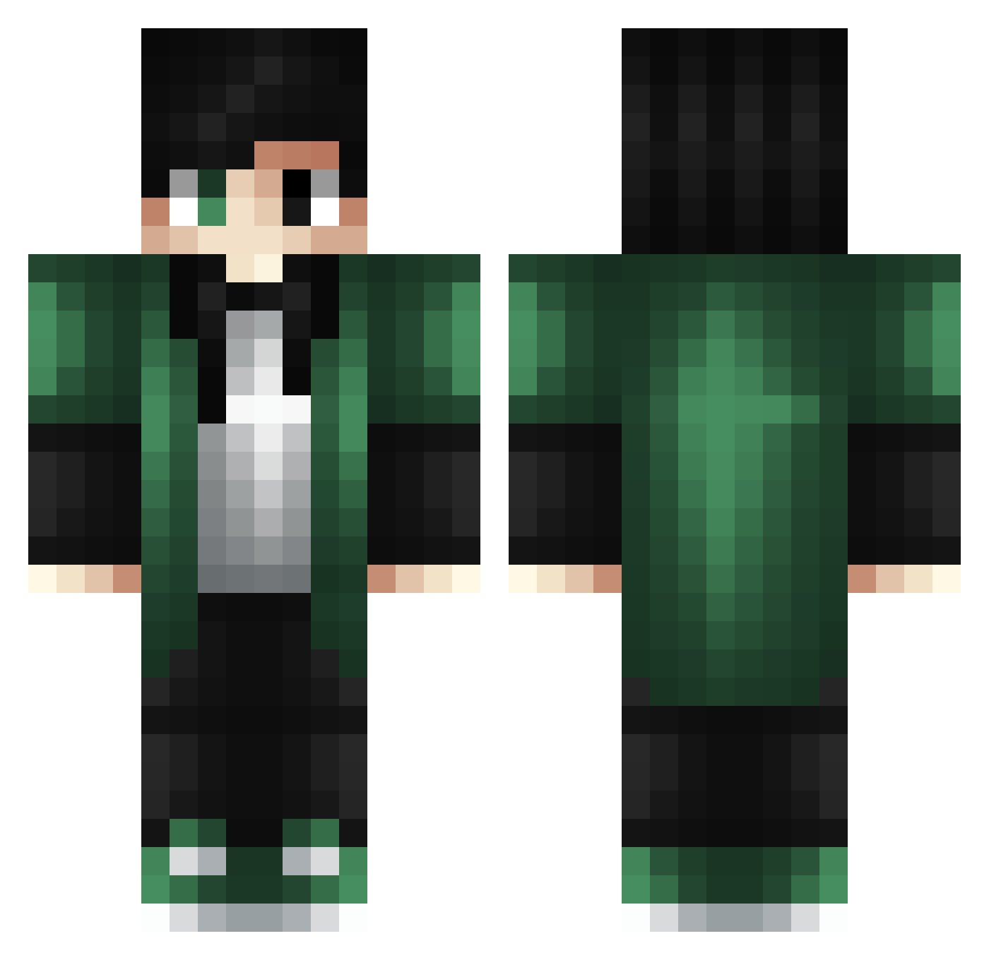 CIownos Minecraft skin, front and back view