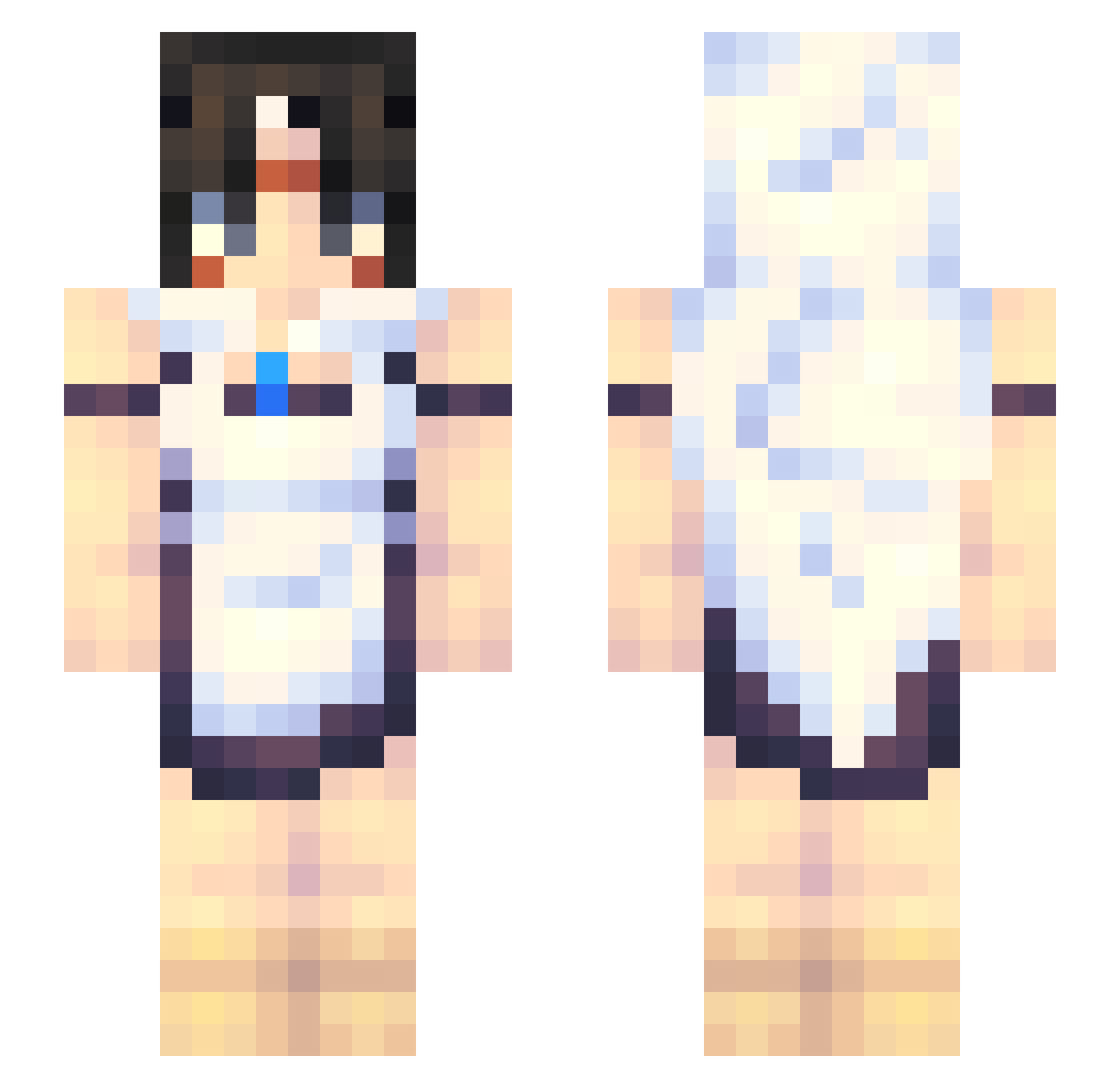 KimJungGi Minecraft skin, front and back view