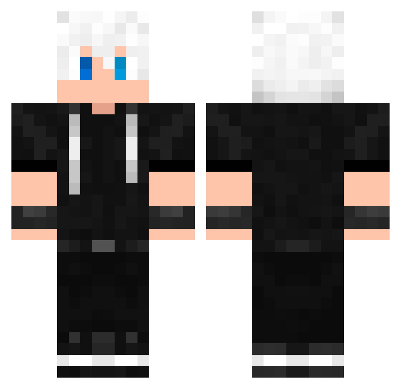 RegisterBR Minecraft skin, front and back view