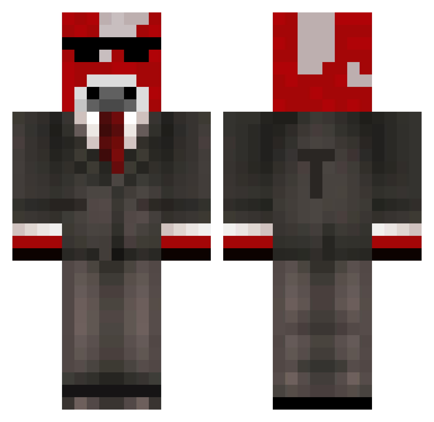 BBallNinjitsu Minecraft skin, front and back view
