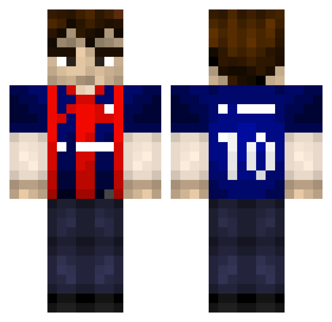 bxrnetta Minecraft skin, front and back view