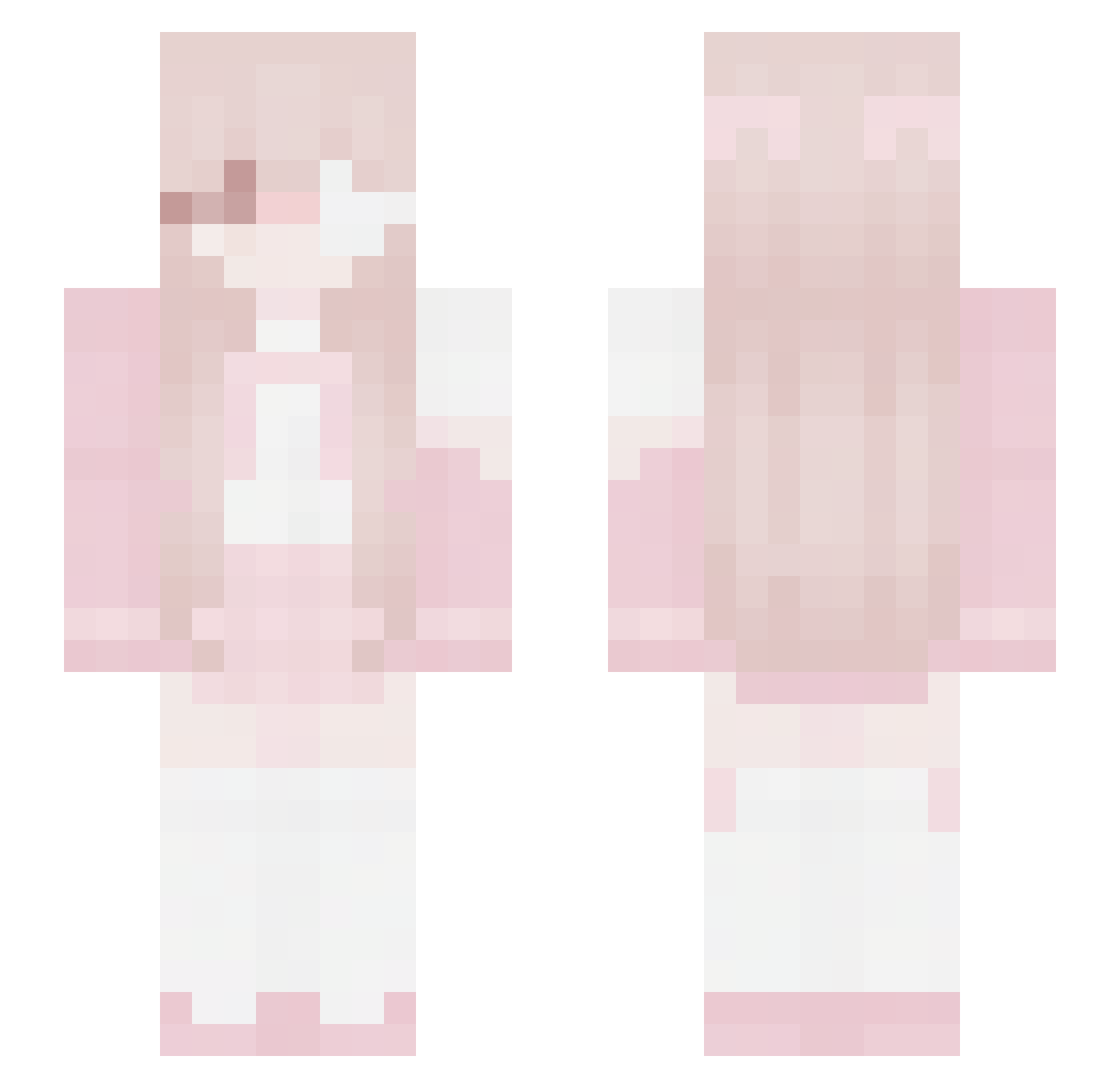 quickpace Minecraft skin, front and back view
