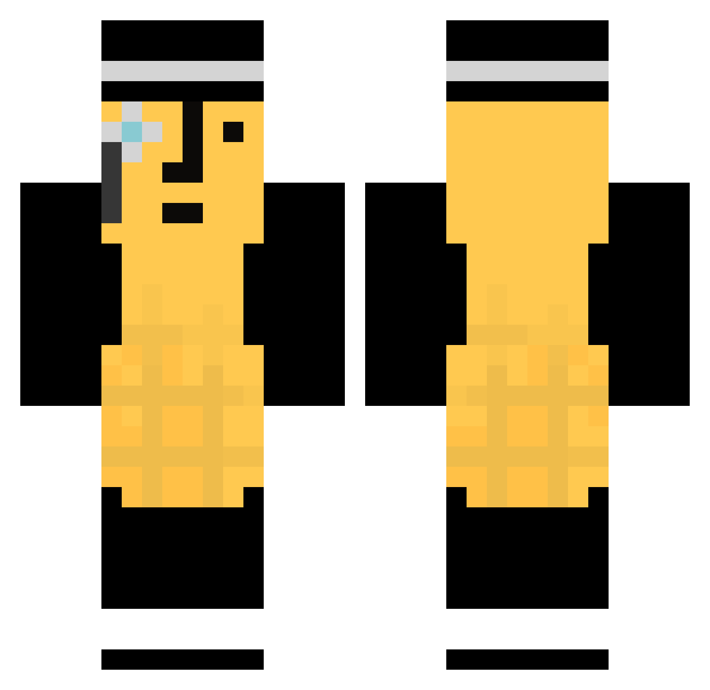 peanutterr Minecraft skin, front and back view