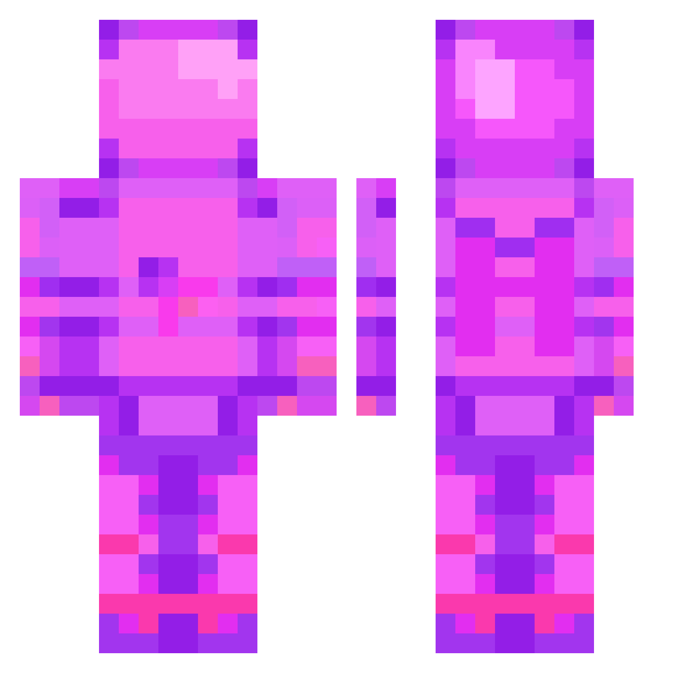 teogagica Minecraft skin, front and back view