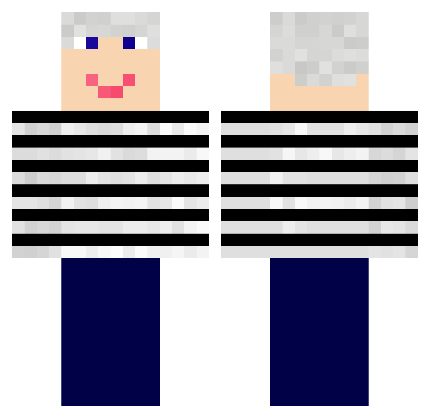 Rehrambo Minecraft skin, front and back view