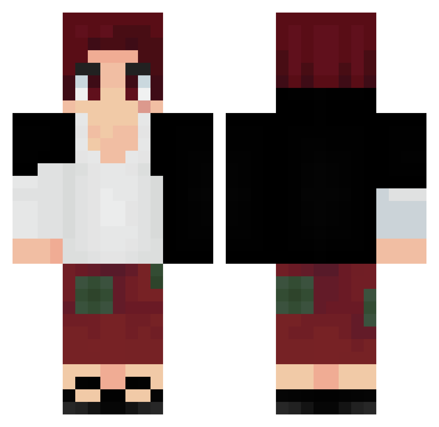 rryanreynolds078 Minecraft skin, front and back view