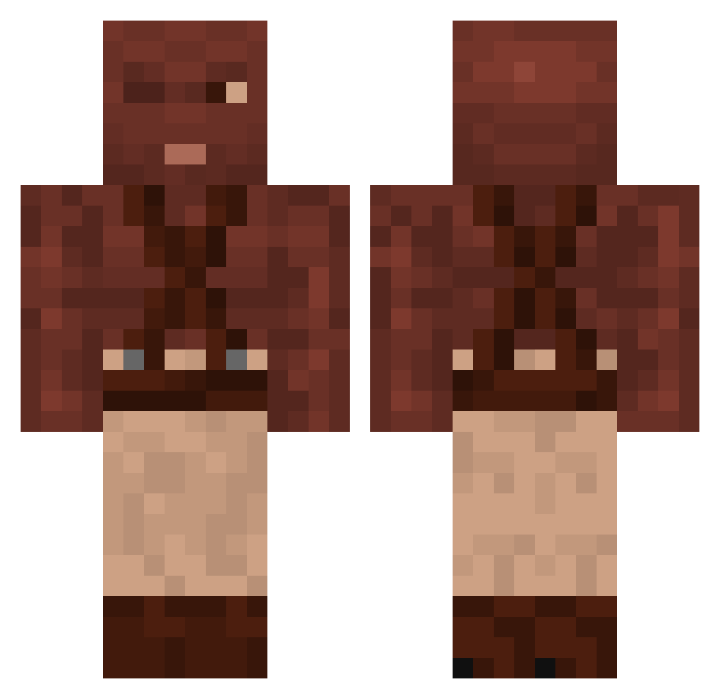Kaaleem Minecraft skin, front and back view