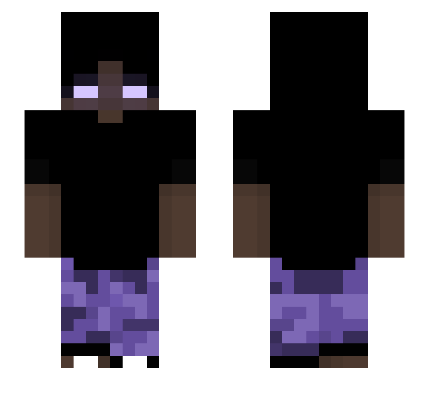 SoyTuVicio Minecraft skin, front and back view