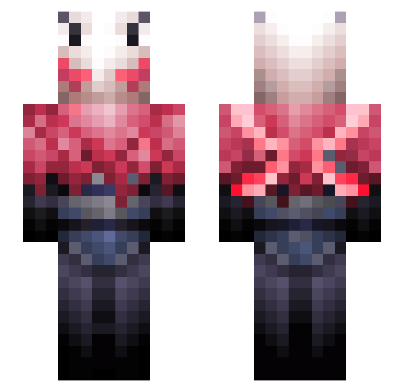 SUCC___ Minecraft skin, front and back view