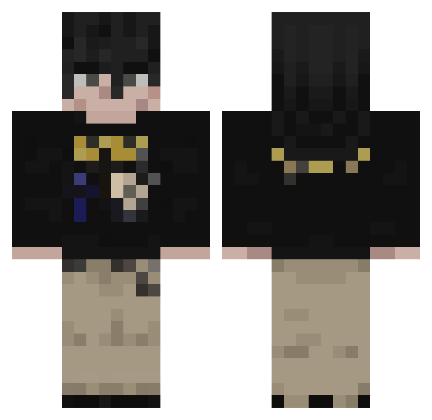 ULTRAKILLIN Minecraft skin, front and back view