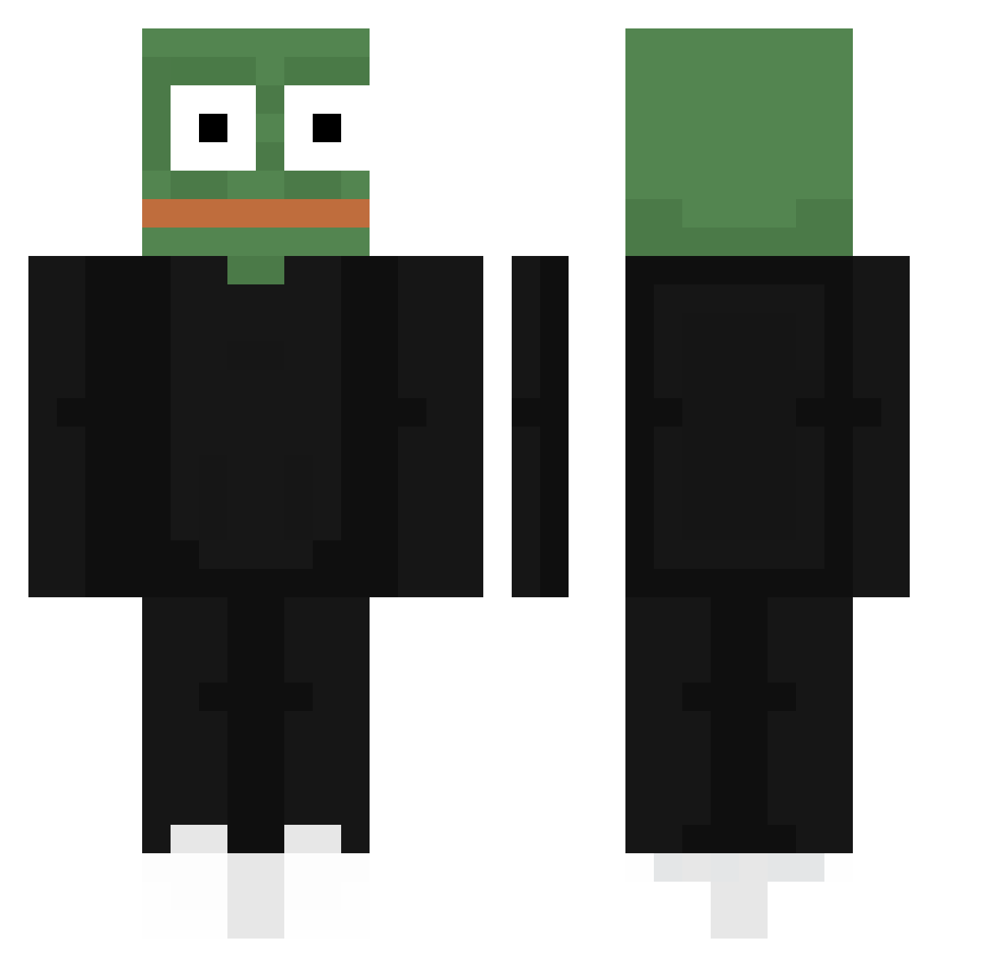 Roratto_ Minecraft skin, front and back view
